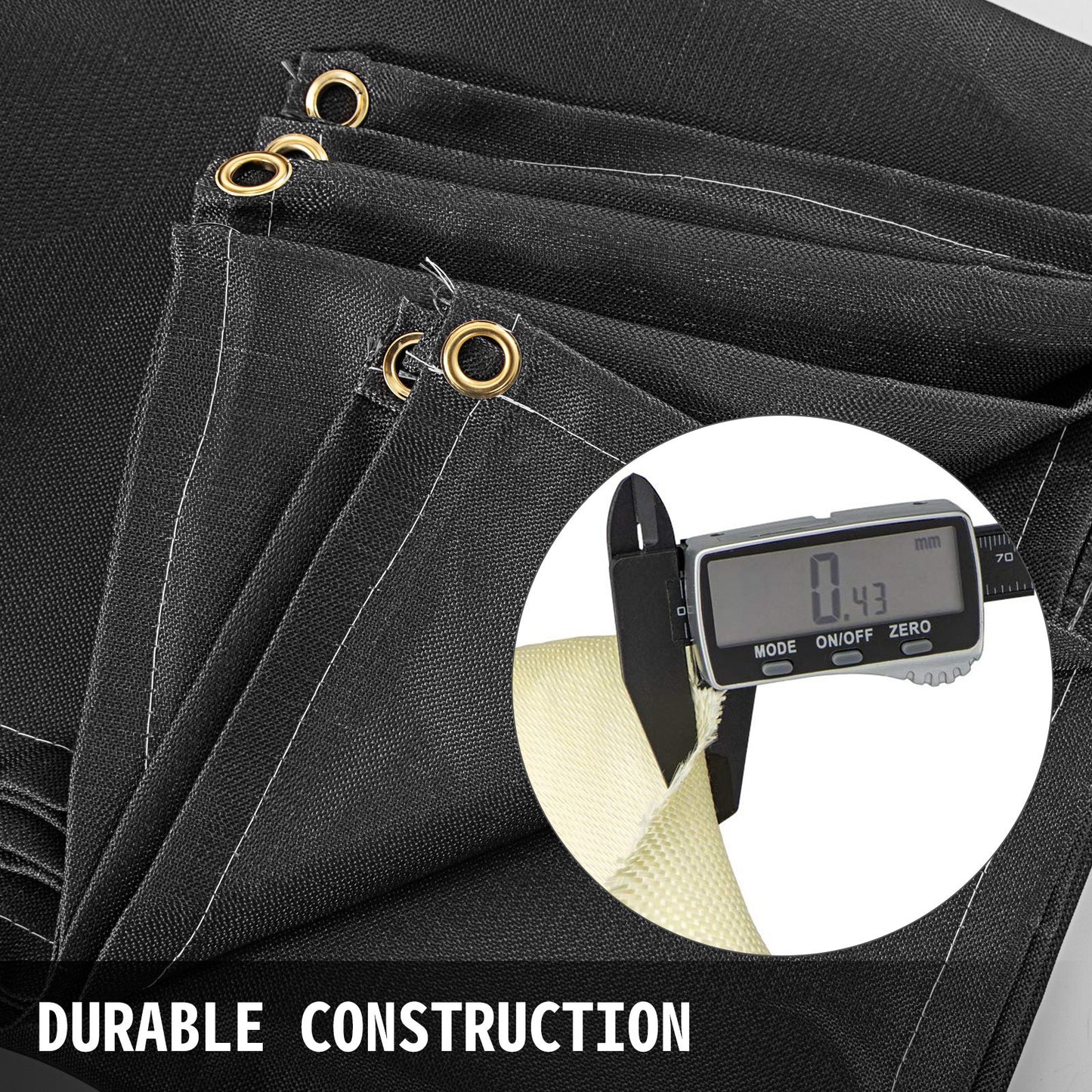 Welding Blanket 2.4x3.05 m Fiberglass Blanket Heavy-Duty Fire Retardant Blanket For Easy Hanging and Protection from Sparks & Splatters