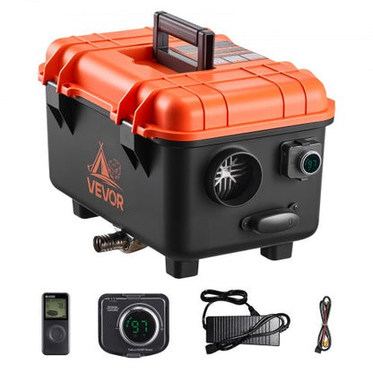 Dieselvärmare, 8KW, DC 12V/24V, allt-i-ett bärbar dieselluftvärmare med fjärrkontroll och LCD-skärm, snabb uppvärmning, lågt ljud, 4 liters bränsletank för lastbilar, skåpbilar, husbilar, husbilar och garage