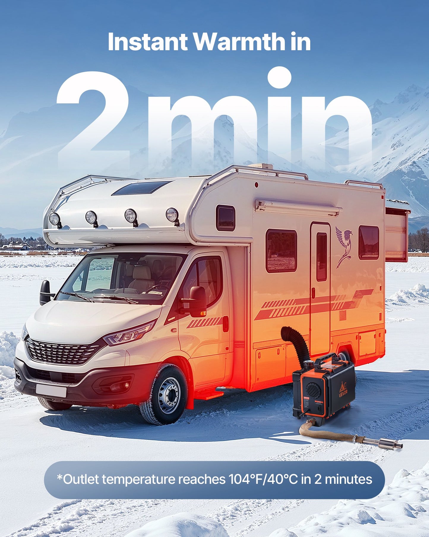 Dieselvärmare, 8KW, DC 12V/24V, allt-i-ett bärbar dieselluftvärmare med fjärrkontroll och LCD-skärm, snabb uppvärmning, lågt ljud, 4,5 liters bränsletank för lastbilar, skåpbilar, husbilar, husbilar och garage