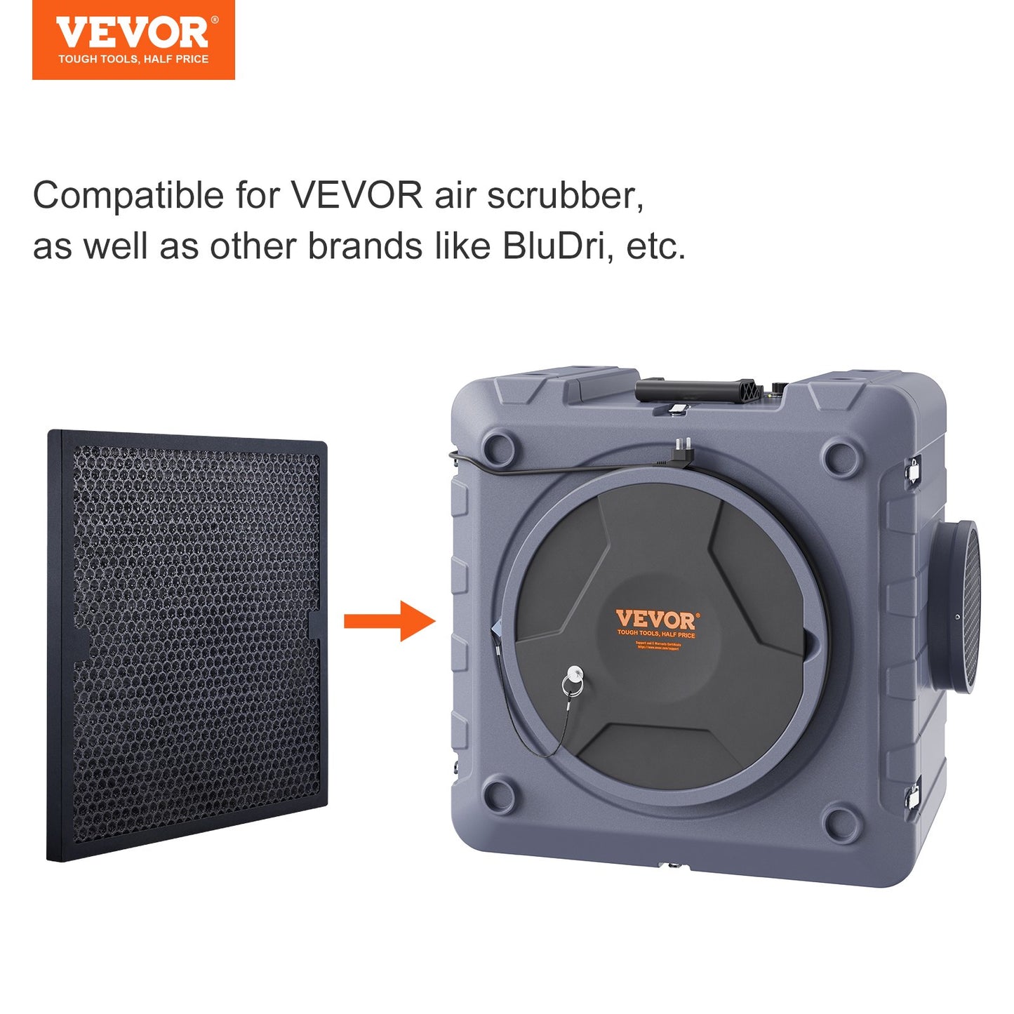 Active Carbon Filters, 3 Pack, 15.7'' x 15.7'' Air Filter Replacement, High-efficient Stage 2 Filters Compatible w/ BlueDri & Scrubber, Air Purifiers, Water Damage Restoration Equipment