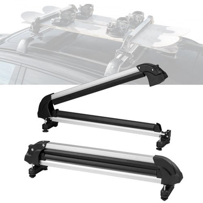 Ski Snowboard Roof Rack 80.5 cm Universal Ski Rack for Car Roof with Lock