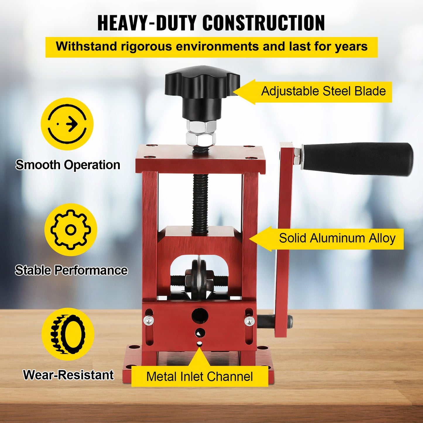 1,5-20 mm koppartrådsavisoleringsmaskin 1 blad Kabelskalare Skrotmetall Återvinningsverktyg Manuell och halvautomatisk Röd