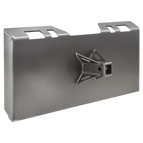 1/4" Skid Steer Attachment Plate, Skid Steer Mount Plate, Quick Attachment Loader Plate, with 2.28" Hitch Receiver, Compatible with Deere, Kubota, Bobcat, Mahindra Skid Steers and Tractors