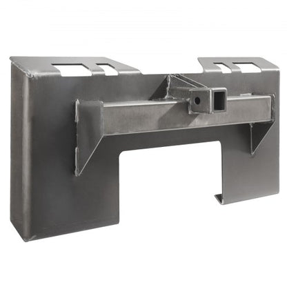 1/4" Skid Steer Attachment Plate, Skid Steer Mount Plate with 2.28" Hitch Receiver, Quick Attachment Loader Plate, Compatible with Deere, Kubota, Bobcat, Mahindra Skid Steers and Tractors