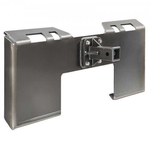 3/8" Skid Steer Attachment Plate, Skid Steer Mount Plate with 2.28" Hitch Receiver, Quick Attachment Loader Plate, Compatible with Deere, Kubota, Bobcat, Mahindra Skid Steers and Tractors