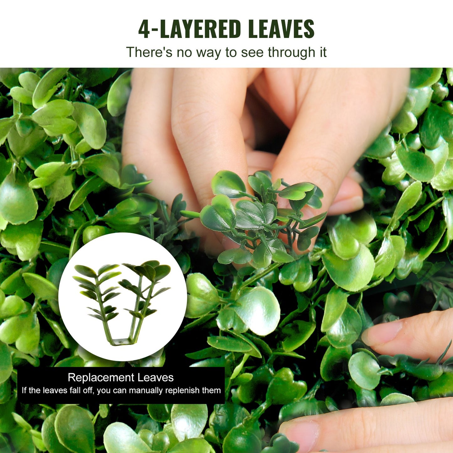 Artificial Topiaries Boxwood Trees, 121.9 cm Tall (2 Pieces) Faux Topiary Plant Outdoor, All-year Green Feaux Plant w/ Replaceable Leaves for Decorative Indoor/Outdoor/Garden