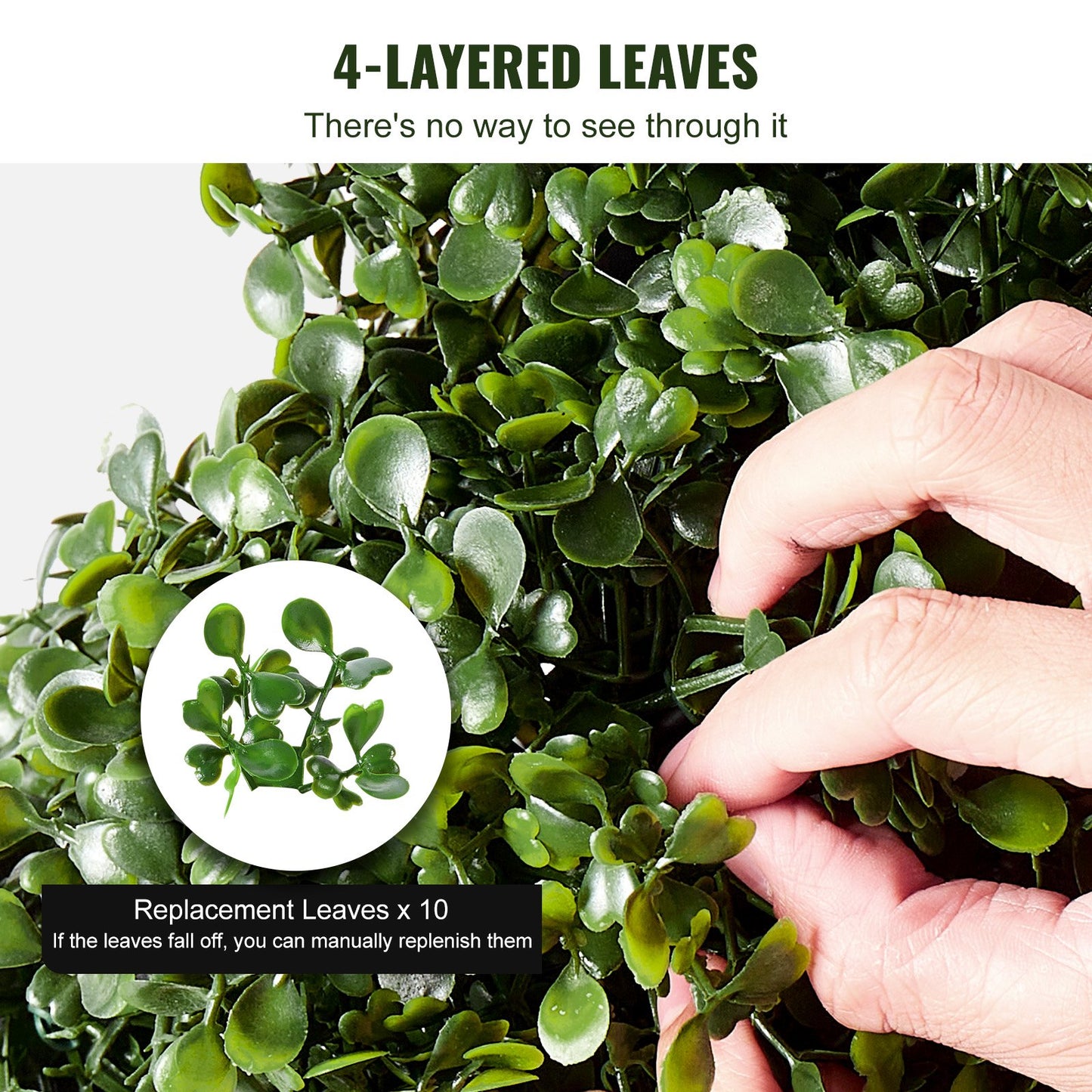 Konstgjord buxbom, 150 cm hög (2 stycken), spiralformade konstgjorda buxbom, konstgjord växt med extra blad och kruka och liten dekoration, UV-klassad grönska för heminredning inomhus/utomhus