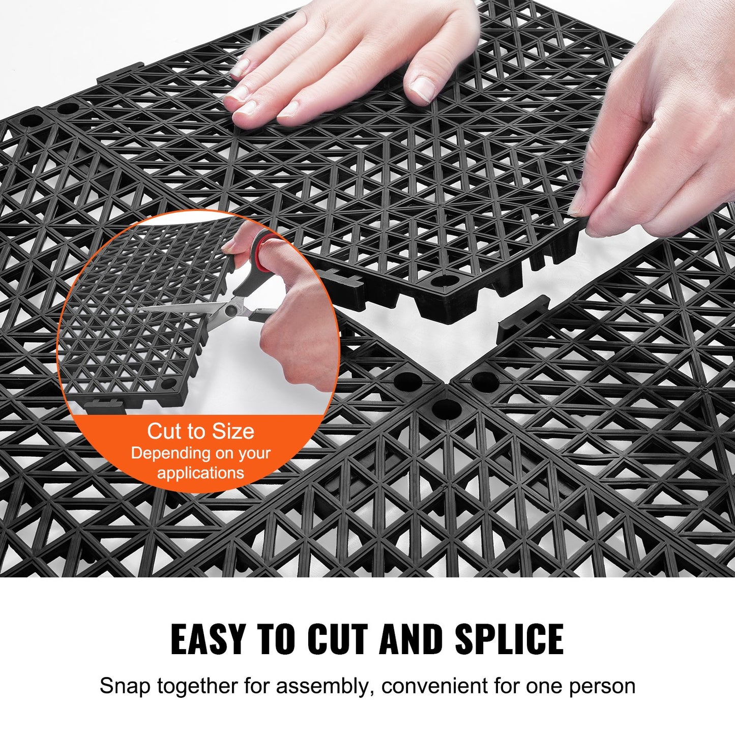 Interlocking Drainage Floor Mat 30.5 x 30.5 cm PVC Non-Slip Floor Tiles 12 Pack
