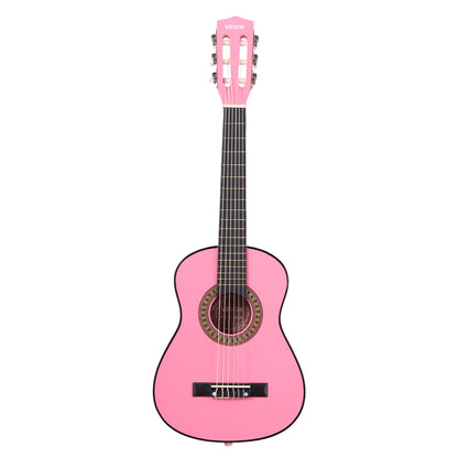 Classical Guitar, 780 mm, Wood Classical Guitar Starter Kit for Beginners, with Nylon Strings, Gig Bag, Strap, Tuner, Extra Strings, Picks, Capo, Basswood, for Kids Girls Boys Students, Pink