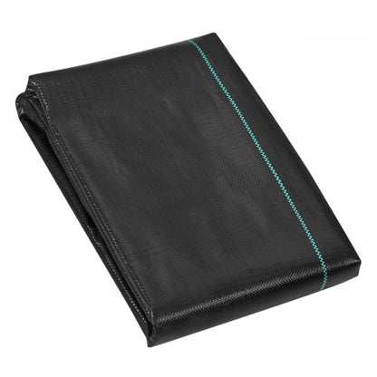 Ogrässpärrtyg för landskapsarkitektur, 4*50FT kraftig ogrästyg för trädgården, vävd PP-ogräsbekämpningstyg, uppfartstyg, geotextiltyg för landskapsarkitektur, marktäckare, ogräsmatta, svart