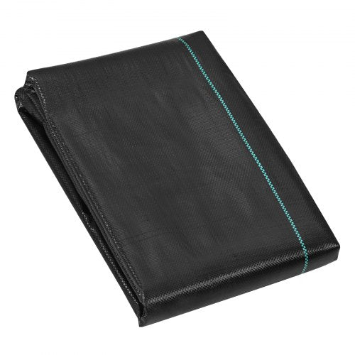 Ogrässpärrtyg för landskapsarkitektur, 4*50FT kraftig ogrästyg för trädgården, vävd PP-ogräsbekämpningstyg, uppfartstyg, geotextiltyg för landskapsarkitektur, marktäckare, ogräsmatta, svart