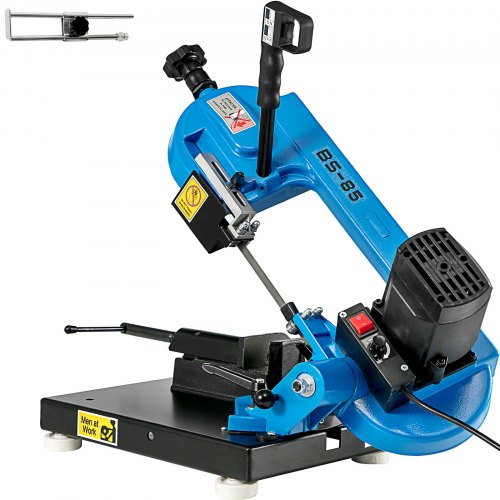 Metallbandsåg 1000W Vertikal metallbandsåg 0°-45° metallbandsåg Bandsåg metall Bordsbandsåg bordsbandsåg metall 85 x 105 mm Skärdjup för metall för sågning av trä metall glasfiber plast