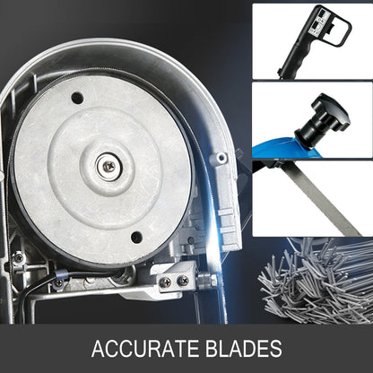 Metal Bandsaw 1000W Vertical Metal Bandsaw 0°-45° Metal Band Saw Band Saw Metal Table Top Bandsaw Table Top Metal Band Saw 85 x 105 mm Cutting Depth for Metal for Cutting Wood Metal Glass Fiber Plastic