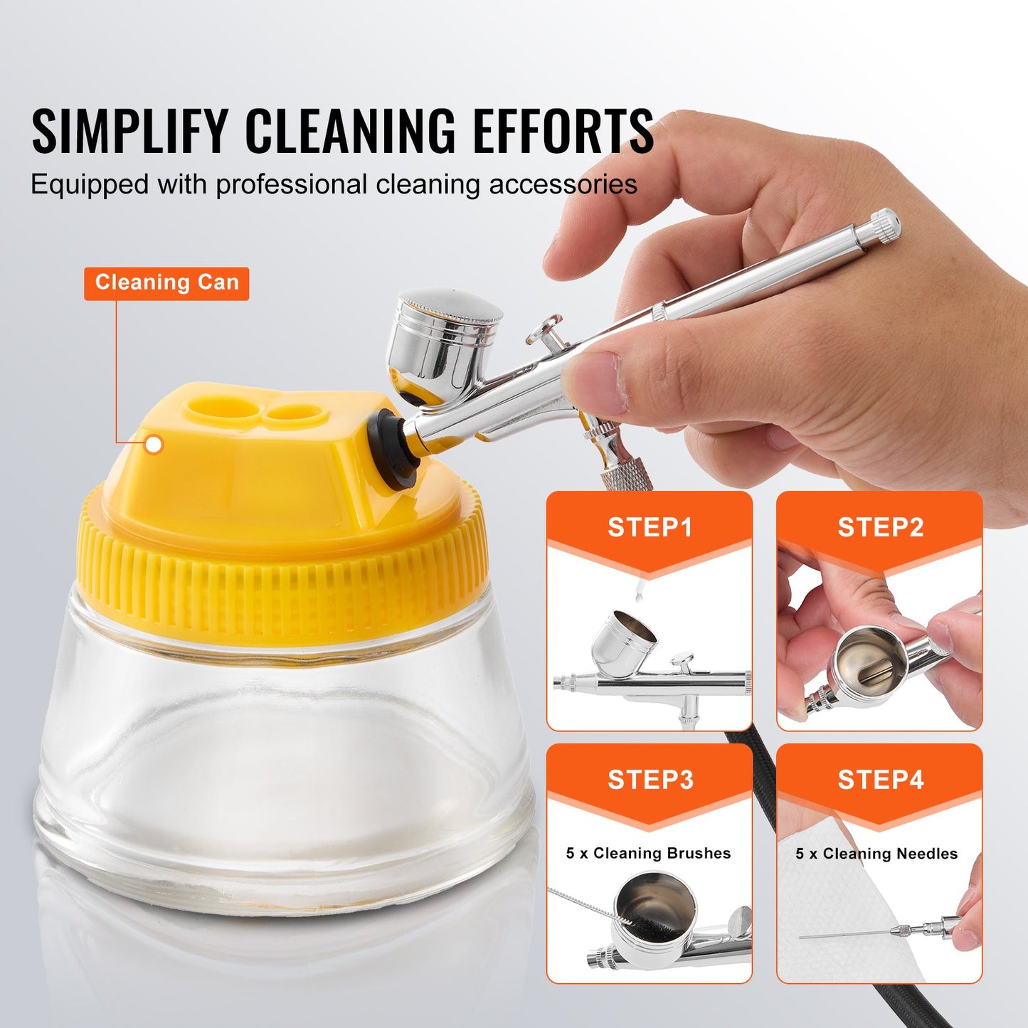 Airbrush-kit, dubbelfläktluftkompressor professionellt airbrushing-systemkit med 3 airbrushar, hållare, färgblandningshjul, rengöringsborsteset, airbrushesset för konst, nagel, kaka, tatuering, smink, tårta