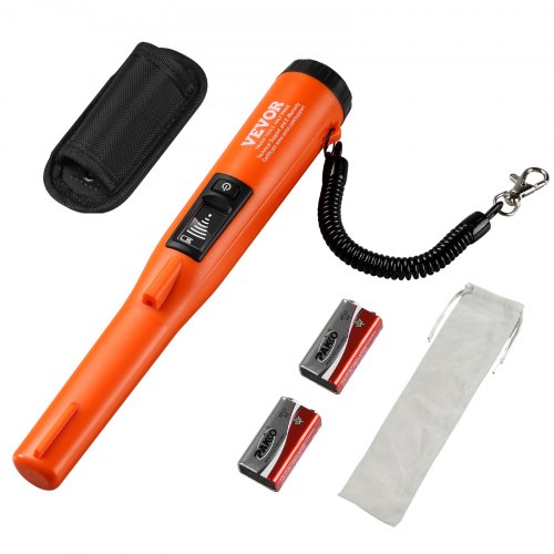 Metal Detector Pinpointer, IP68 Fully Waterproof Handheld Pin Pointer Wand, 114mm/4.5" Detection Depth, 3 Modes, LCD Screen, Treasure Hunting Probe with Holster and 9V Battery, for Adults and Kids