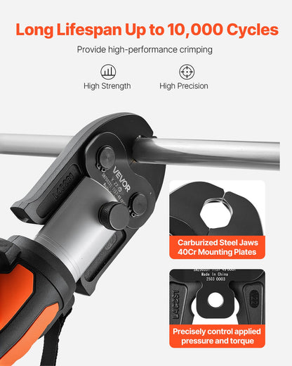V22 Pressback, 22 mm pressback för V-formade rostfria rör, höghållfasta pressbackar i karburerat stål, kompatibel med standardpressverktyg