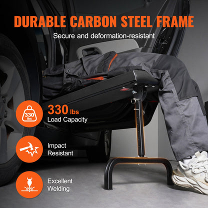 Under Dash Creeper, 1016 mm, 149.7 kg Capacity Rolling Mechanic Garage Creeper, 20.3-27.4 in Height Adjustable, Laying Down or Upright Inside of Car or Truck, Easy Fold Support for Garage Shop