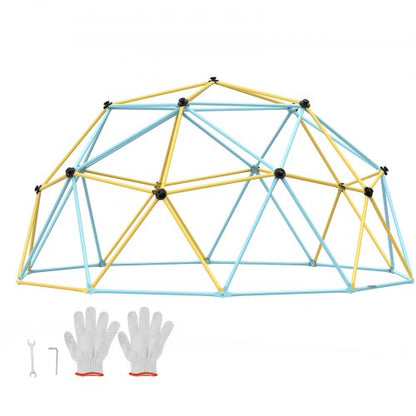 Climbing Dome, 10FT Geometric Dome Climber Play Center for Kids 3 to 10 Years Old, Jungle Gym Supports 750LBS and Easy Assembly, with Climbing Grip, Outdoor Backyard Play Equipment for Kids