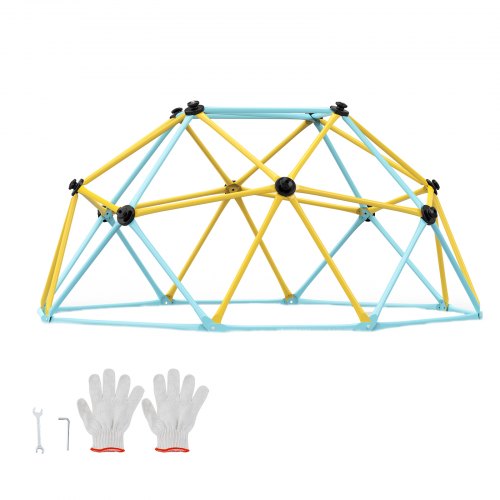Climbing Dome, 6FT Geometric Dome Climber Play Center for Kids 3 to 9 Years Old, Jungle Gym Supports 600LBS and Easy Assembly, with Climbing Grip, Outdoor and Indoor Play Equipment for Kids