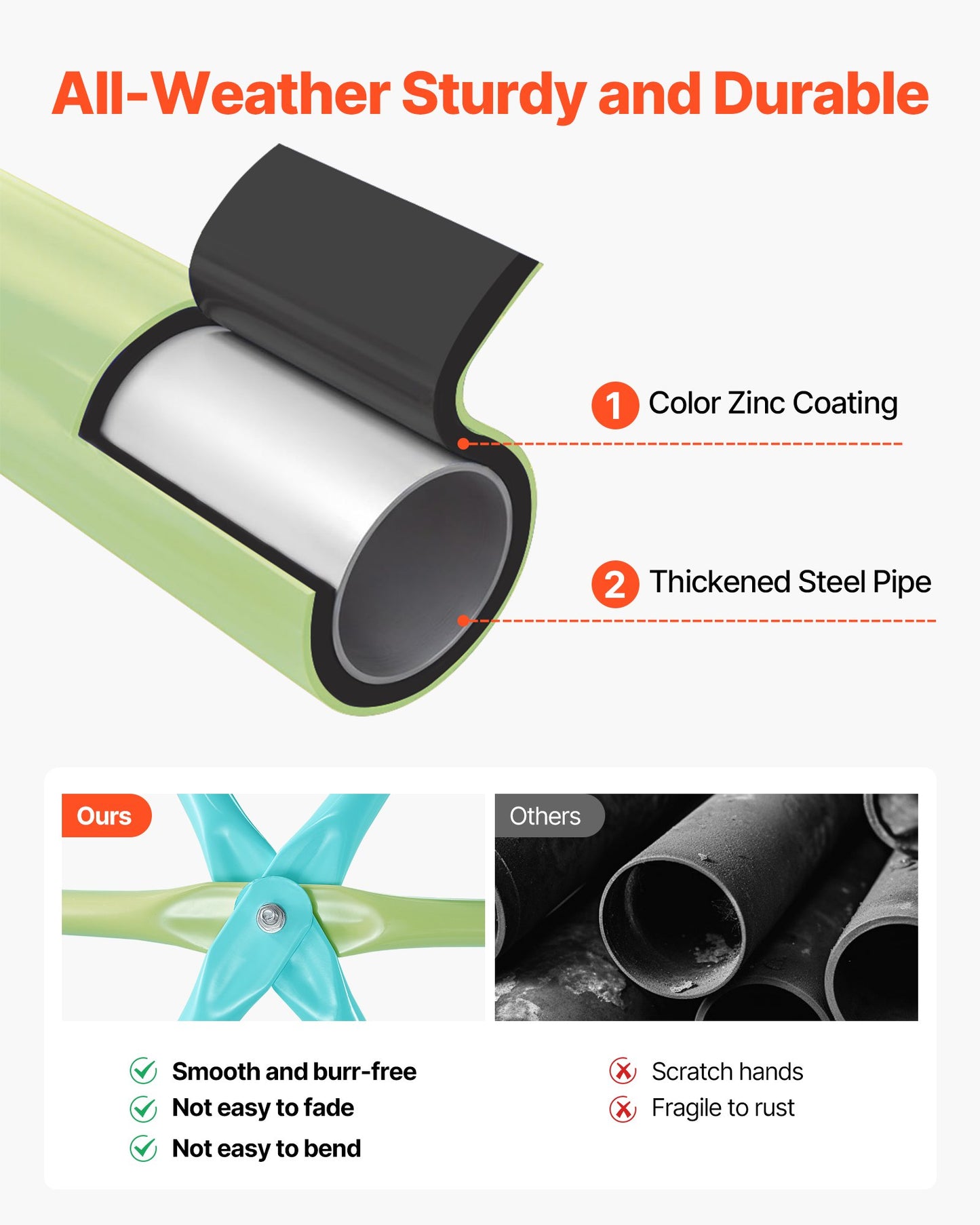 Klätterkupol, 305 cm geometrisk kupolklättrare med fatgunga, 453 kg belastning för barn, klätterställning för utomhusbruk, enkel montering för klättergård för pojkar och flickor 3 till 10 år