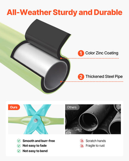 Klätterkupol, 305 cm geometrisk kupolklättrare med fatgunga, 453 kg belastning för barn, klätterställning för utomhusbruk, enkel montering för klättergård för pojkar och flickor 3 till 10 år