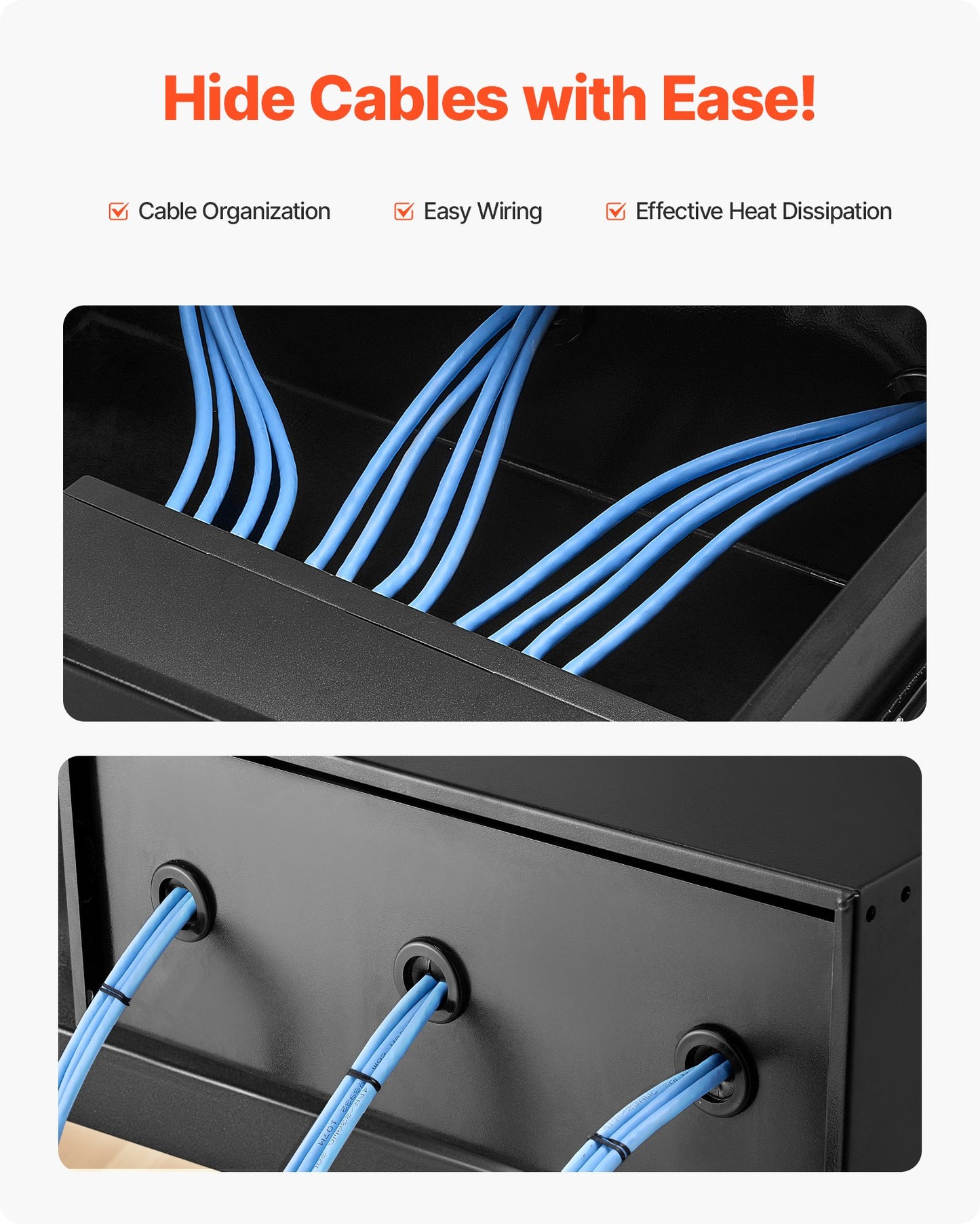 4U Rack Mount Drawer, 22.68 kg Max Load-Bearing, Lockable Server Cabinet Case, Sliding Drawer with Lock and Cable Management Holes, for Network Equipment Server AV Rack or Cabinet Enclosure