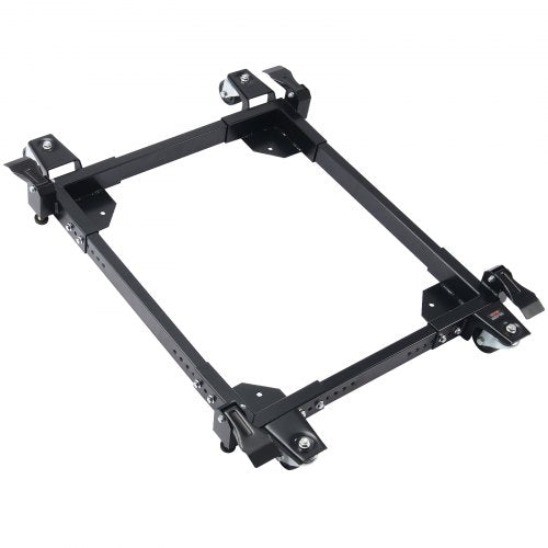 Mobil bas, kapacitet 600 kg, justerbar från 51 x 61 cm till 74 x 89 cm, kraftigt universellt mobilt basstativ med 4 svängbara hjul, för träbearbetningsutrustning, bandsåg, elverktyg, maskiner