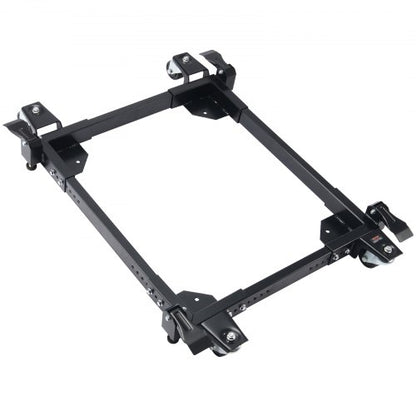 Mobil bas, kapacitet 600 kg, justerbar från 51 x 61 cm till 74 x 89 cm, kraftigt universellt mobilt basstativ med 4 svängbara hjul, för träbearbetningsutrustning, bandsåg, elverktyg, maskiner