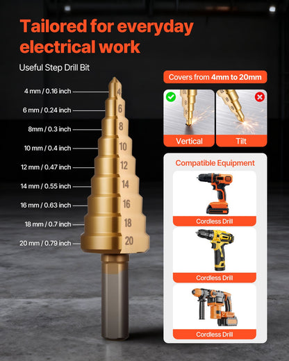Sats med knockout-stans, 12,7 till 50,8 mm SLUG-Buster spärrhake med knockout-funktion, spärrnyckel med knockout-stanssatser för aluminium, stål, glasfiber, plast, 6 formstorlekar, verktygssats med 40Cr-stål, KO