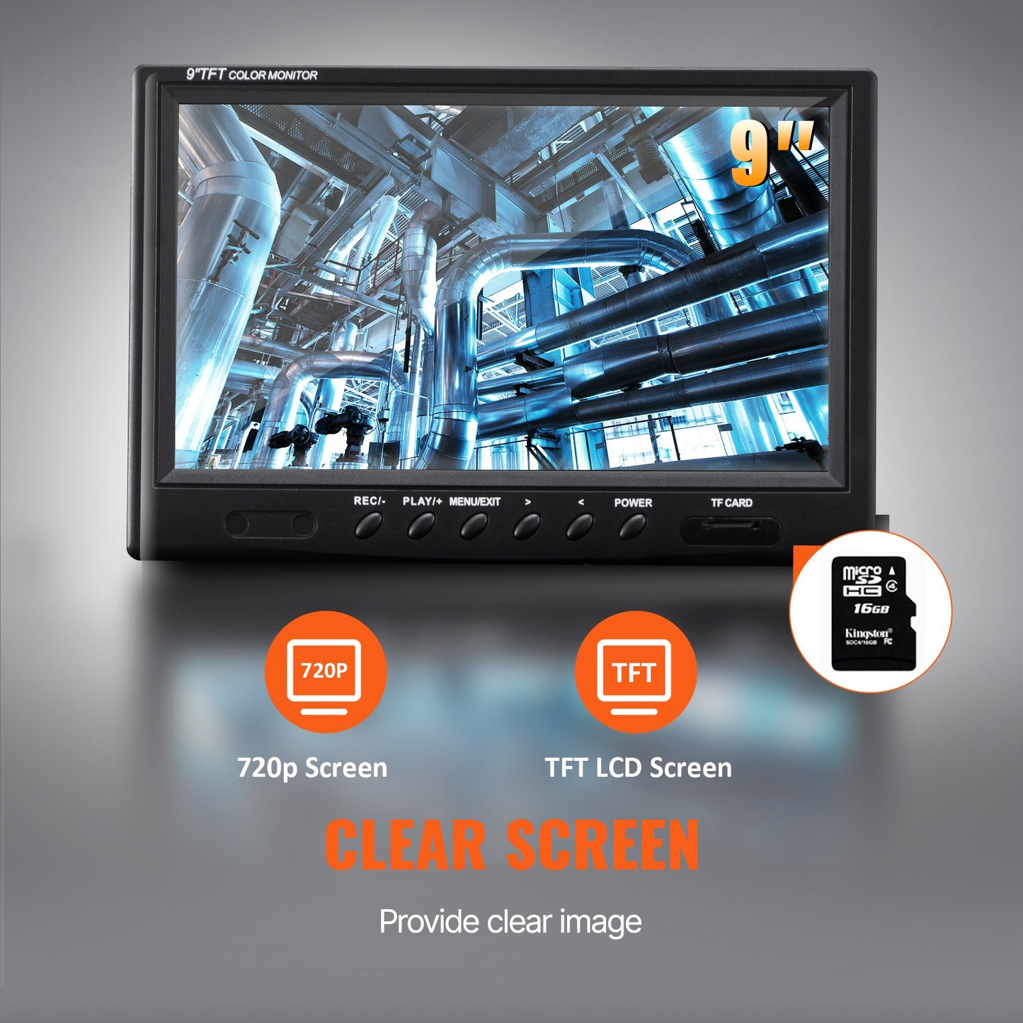 Sewer Camera Pipe Inspection Camera 22.9cm 720p Screen Pipe Camera 50.3m