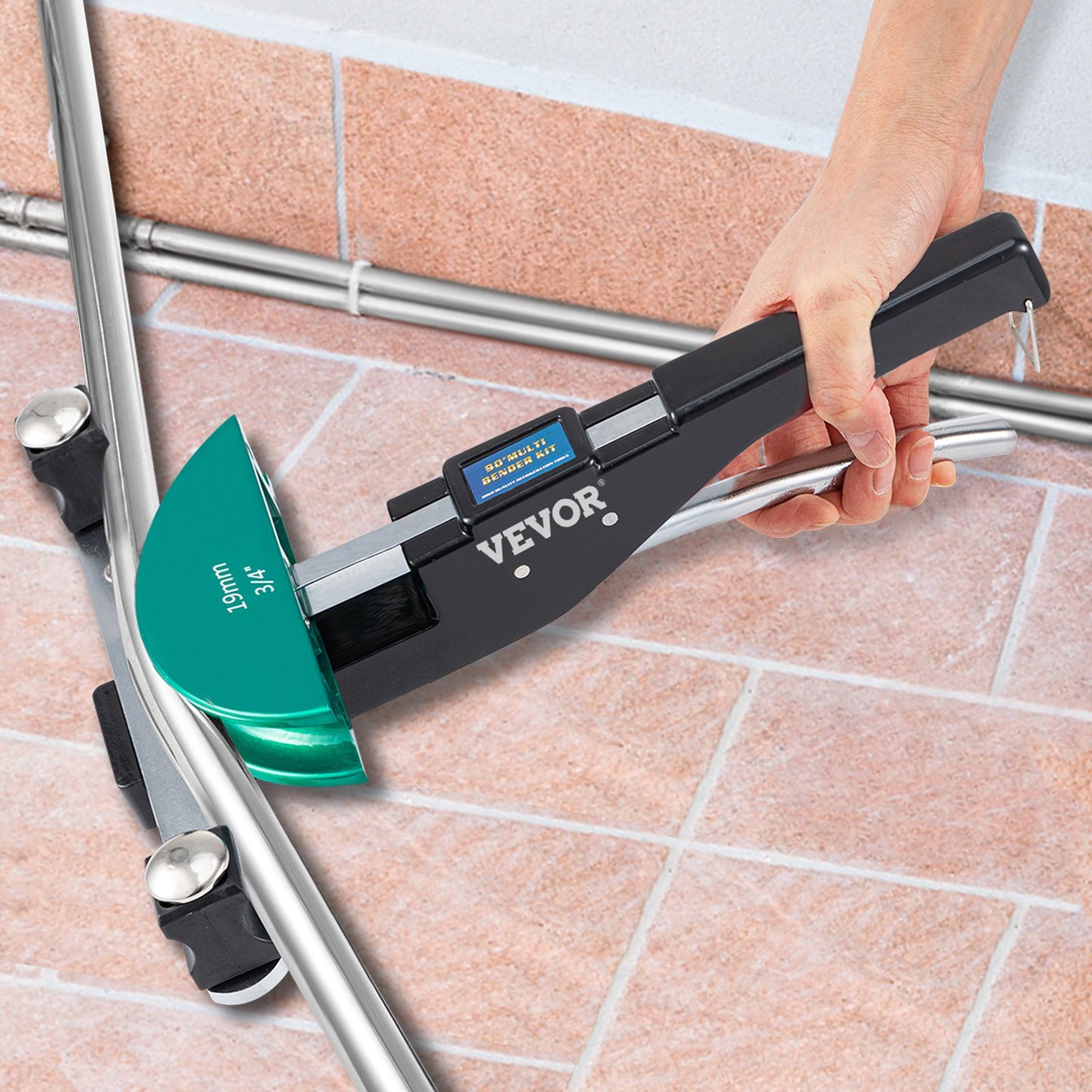 Kopparrörsbockare, 7 färgglada matriser 1/4-7/8 tum 90 graders fram- och bakbockning, 6-22 mm för koppar- och aluminiumrör med omvänd böjningsanordning