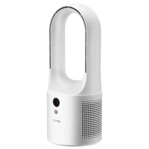 Bordsfläkt utan blad, 12,99 tum barnvänlig personlig bärbar bordsfläkt, 6-växlad USB tyst kylande liten tornfläkt med knappstyrning, blåser kall luft för kontor, hem (kontakt för användning, inget batteri)