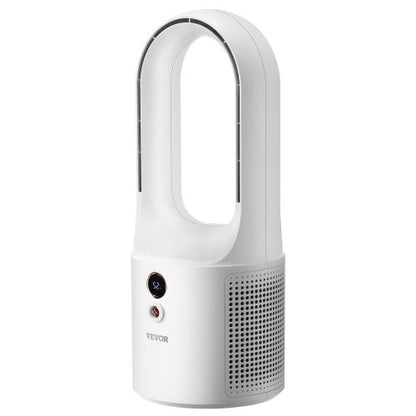 Desk Fan Bladeless, 12.99 Inch Portable Desk Fan, 6-Speed USB Quiet Cooling Small Tower Fan with Rechargeable Battery, Easy to Clean & Kids-Friendly, Blows Cold Air for Bedroom, Office, Home