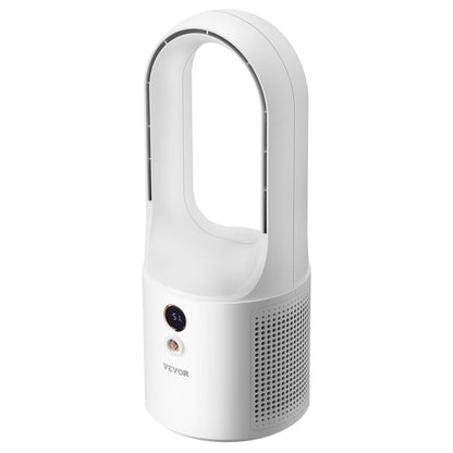 Bordsfläkt bladlös, 12,99 tums bärbar bordsfläkt, 6-växlad USB-laddningsbar, tyst kylande, liten tornfläkt med laddningsbart batteri, lätt att rengöra och barnvänlig, blåser kall luft för sovrum, kontor, hem