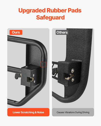 Jeep Tubdörrar, 4-dörrars, Jeep Tubdörrar i Adventure Style med DOT-certifierade backspeglar, Jeepdörrar med backspeglar för 2018-2024 Jeep Wrangler JL och 2020-2024 Jeep Gladiator JT