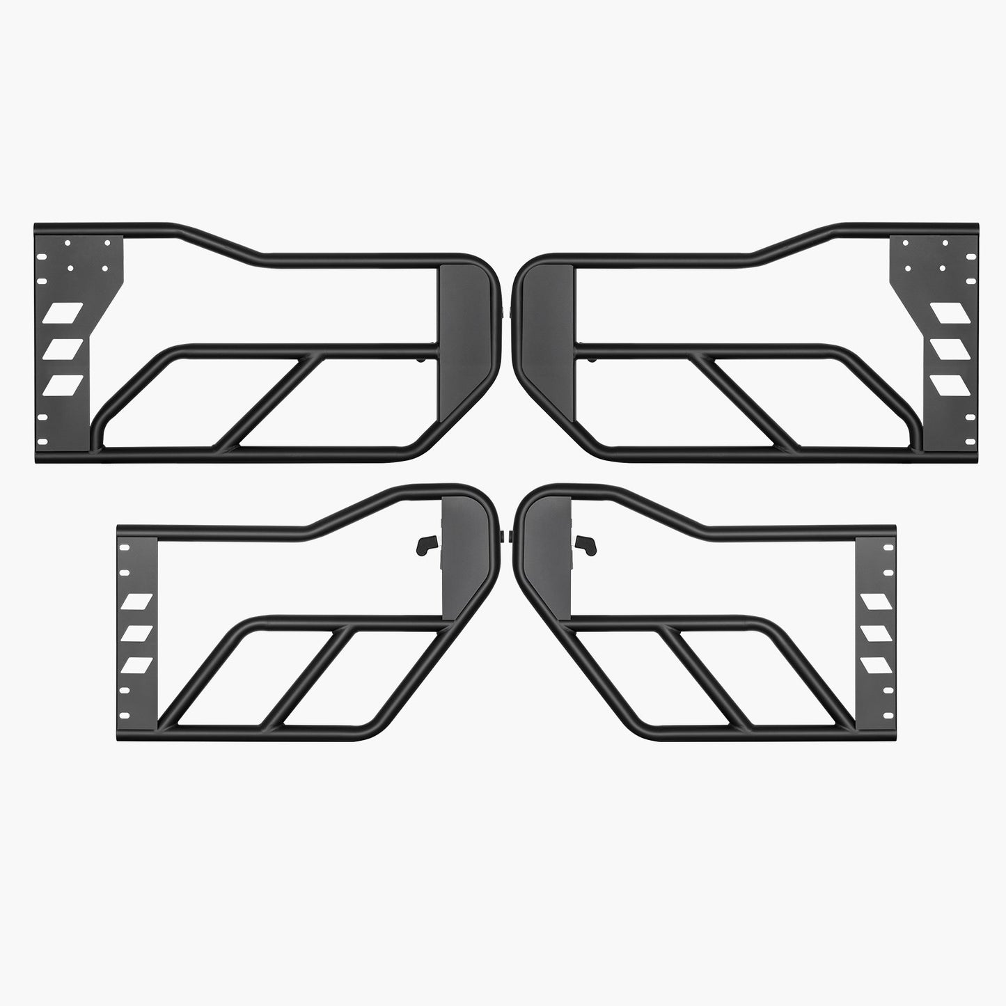 Jeep Tubdörrar, 4-dörrars, Jeep Tubdörrar i Adventure Style med DOT-certifierade backspeglar, Jeepdörrar med backspeglar för 2018-2024 Jeep Wrangler JL och 2020-2024 Jeep Gladiator JT