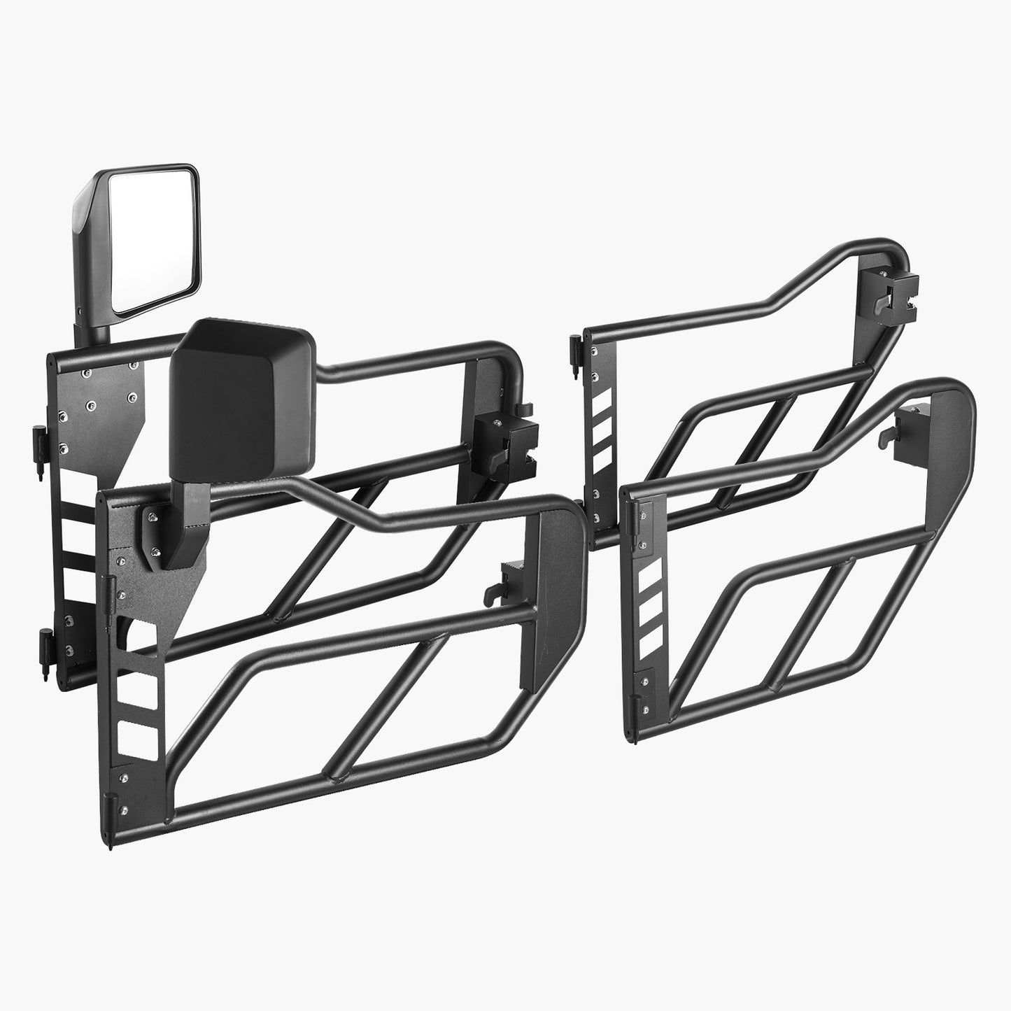 Jeep Tubdörrar, 4-dörrars, Jeep Tubdörrar i Adventure Style med DOT-certifierade backspeglar, Jeepdörrar med backspeglar för 2018-2024 Jeep Wrangler JL och 2020-2024 Jeep Gladiator JT