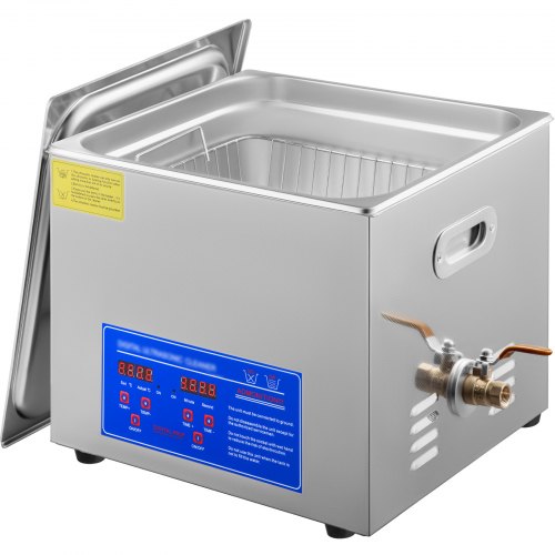 15L Ultrasonic Cleaner Machine Stainless Steel Ultrasonic Cleaning Machine Digital Heater Timer Jewelry Cleaning for Commercial Personal Home Use(15L)