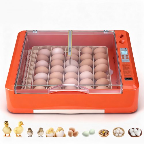 36 Egg Incubator, Automatic Egg Turner with LED Candler & Water Tray, Temperature & Humidity Control, 360° View Clear Window, Poultry Eggs Incubators for Hatching Chicks Ducks Goose Quails
