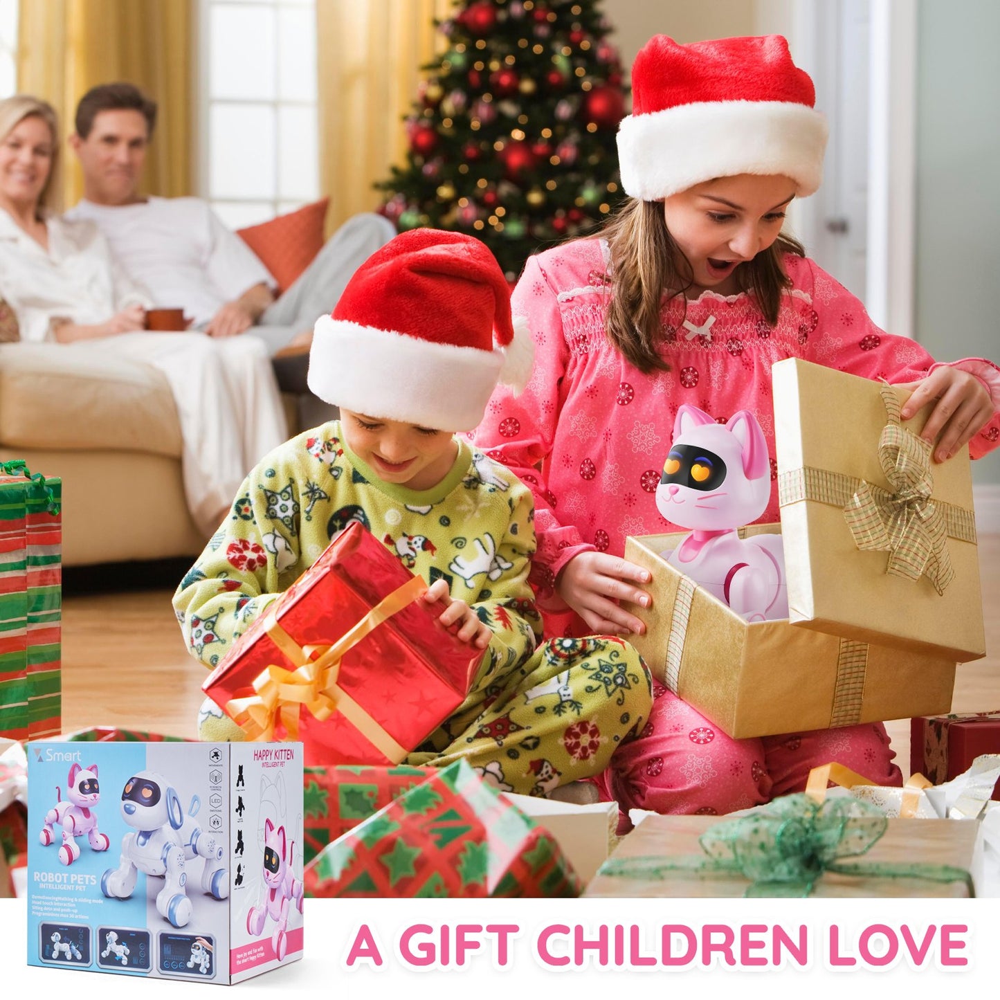 Remote Control Robot Cat Toy, RC Cat Programmable Smart Interactive Robotic Pet for Kids with Touch Control, Walking Singing Dancing RC Stunt Toy Cat for Age 3 4 5 6 7 8 10 Year Old Boys Girls