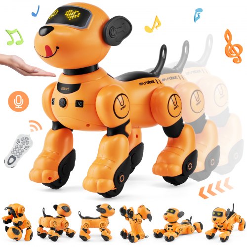Remote Control Robot Dog Toy, 2.4GHz RC Dog Programmable Smart Interactive Robotic Pet for Kids with Follow Function, Touch & Voice Control, Singing Dancing RC Stunt Toy for Age 3+ Boys Girls