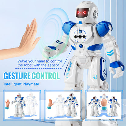 RC Robot Toys for Kids, Gesture Sensing Programmable Remote Control Smart Robot, Interactive Walking Singing Dancing Robot for Age 3 4 5 6 7 8 10 12 Year Old Boys Girls Birthday Gift Present