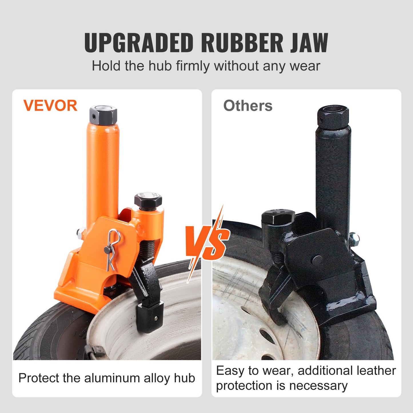 Manual Tire Bead Breaker, 96.5-106.7 mm Tires Changer Tool with Rubber Pad, Protect Aluminum Alloy Hubs, Easy-Operated Tire Repair Tool for ATVs/UTVs, Tractors, Trucks, Cars, Heavy Duty Tires