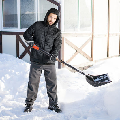 Värmejacka för kvinnor med 7,4 V-batteri, mjuk elektrisk värmejacka, vindtäta lätta ytterkläder med 4 värmezoner och 3 värmeinställningar, för vandring, utomhusarbete, svart