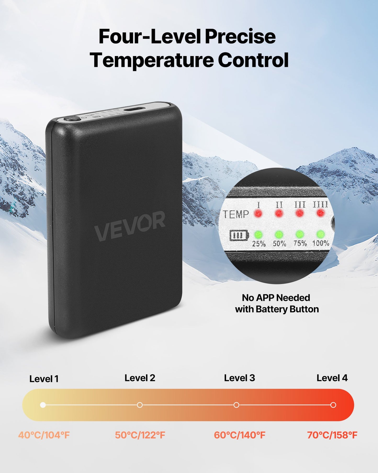 Heated Socks, Medium Size, 5000mAh Battery Rechargeable Heating Socks with 4 Heating Levels, Electric Heated Sock with APP Control for Men Women, Foot Warmer for Hunting Riding Camping Hiking