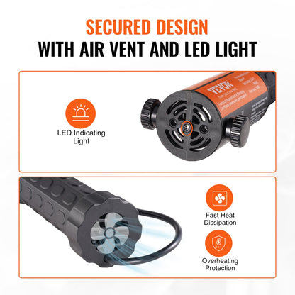 Magnetic Induction Heater Kit, 1000w 220V Portable Hand-held Induction Heater with 10PCS Coils, Flameless Induction Heater Bolt Remover with Led Light, Fit for Removing Rusty Bolts & Nuts