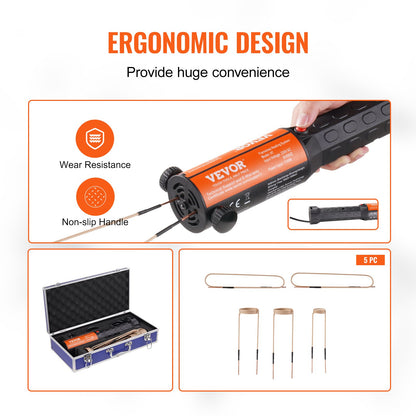 Magnetic Induction Heater Kit, 1000w 220V Portable Hand-held Induction Heater with 10PCS Coils, Flameless Induction Heater Bolt Remover with Led Light, Fit for Removing Rusty Bolts & Nuts