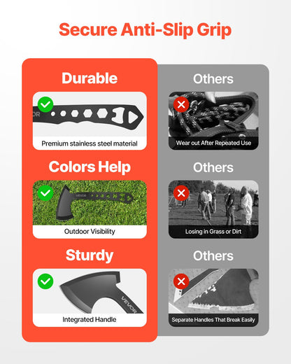 Throwing Axes and Tomahawks, 3 Pack Axe Throwing Hatchet Set, Multi-Functional Handle with Wrench and Bottle Opener, Stainless Steel, with Black Nylon Sheath, for Recreation and Competition