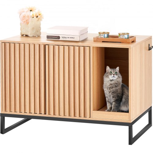 Cat Litter Box Enclosure Hidden Litter Box Furniture 80 cm L x 50.8 cm W x 55.9 cm H