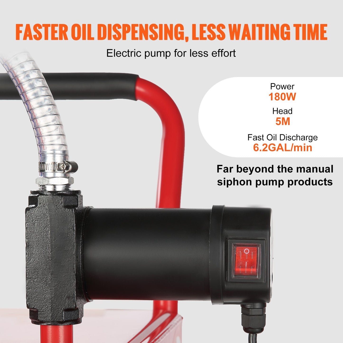 30 gallon dieselcaddy, 23,5 l/min, 180 W bärbar lagringstank med elektriska pumphjul, dieselöverföringstank för bränslepåfyllning